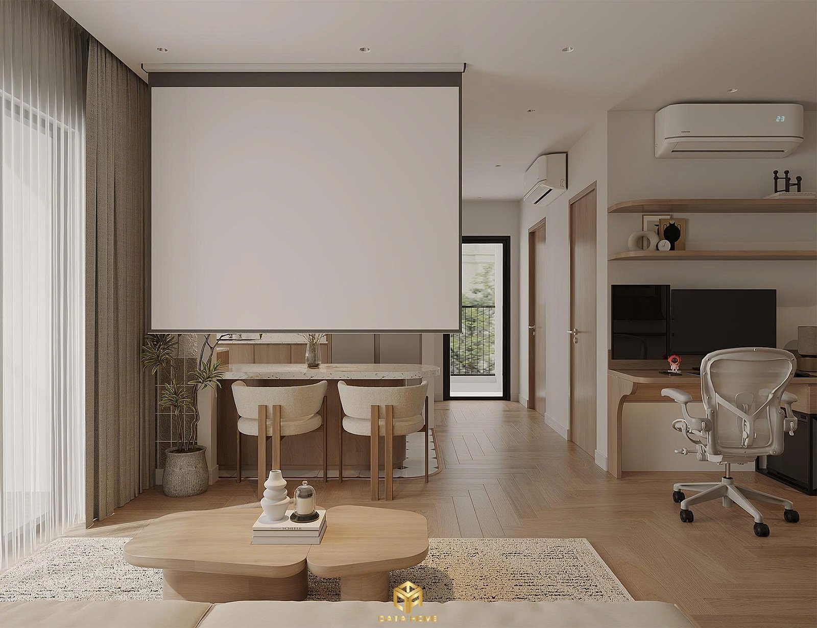 Thiết kế nội thất phòng khách phong cách hiện đại