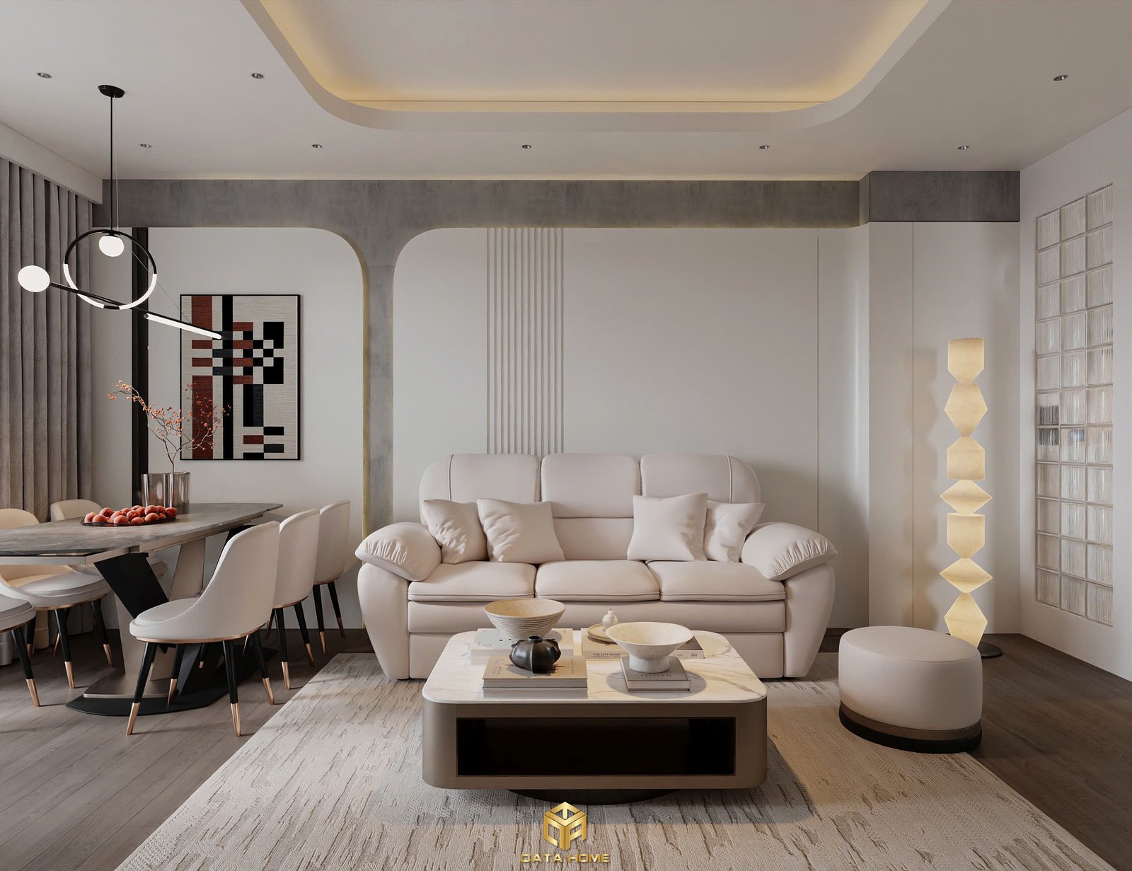 thiết kế nội thất phòng khách hiện đại