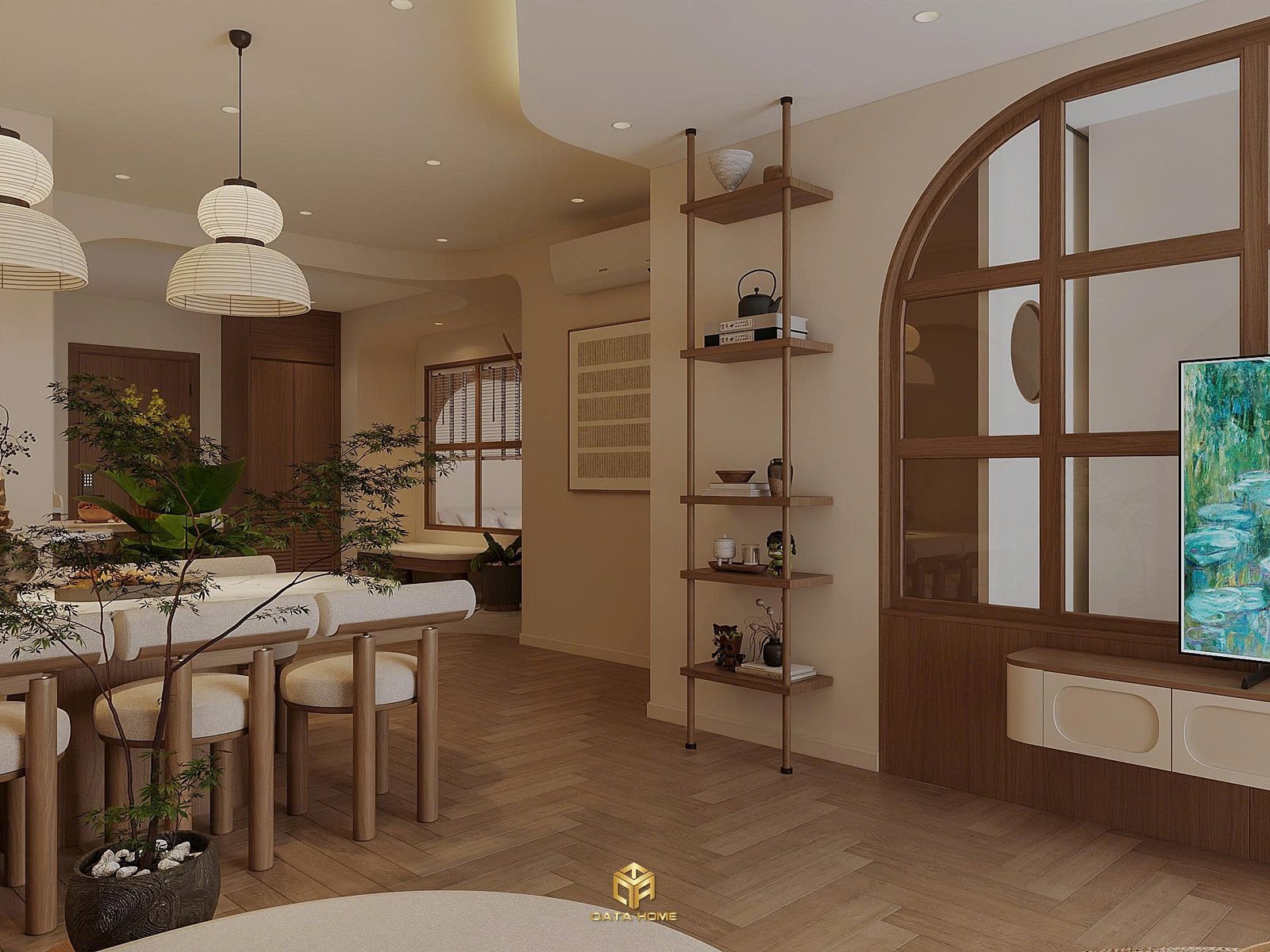 Thiết kế nội thất chung cư phong cách wabi sabi