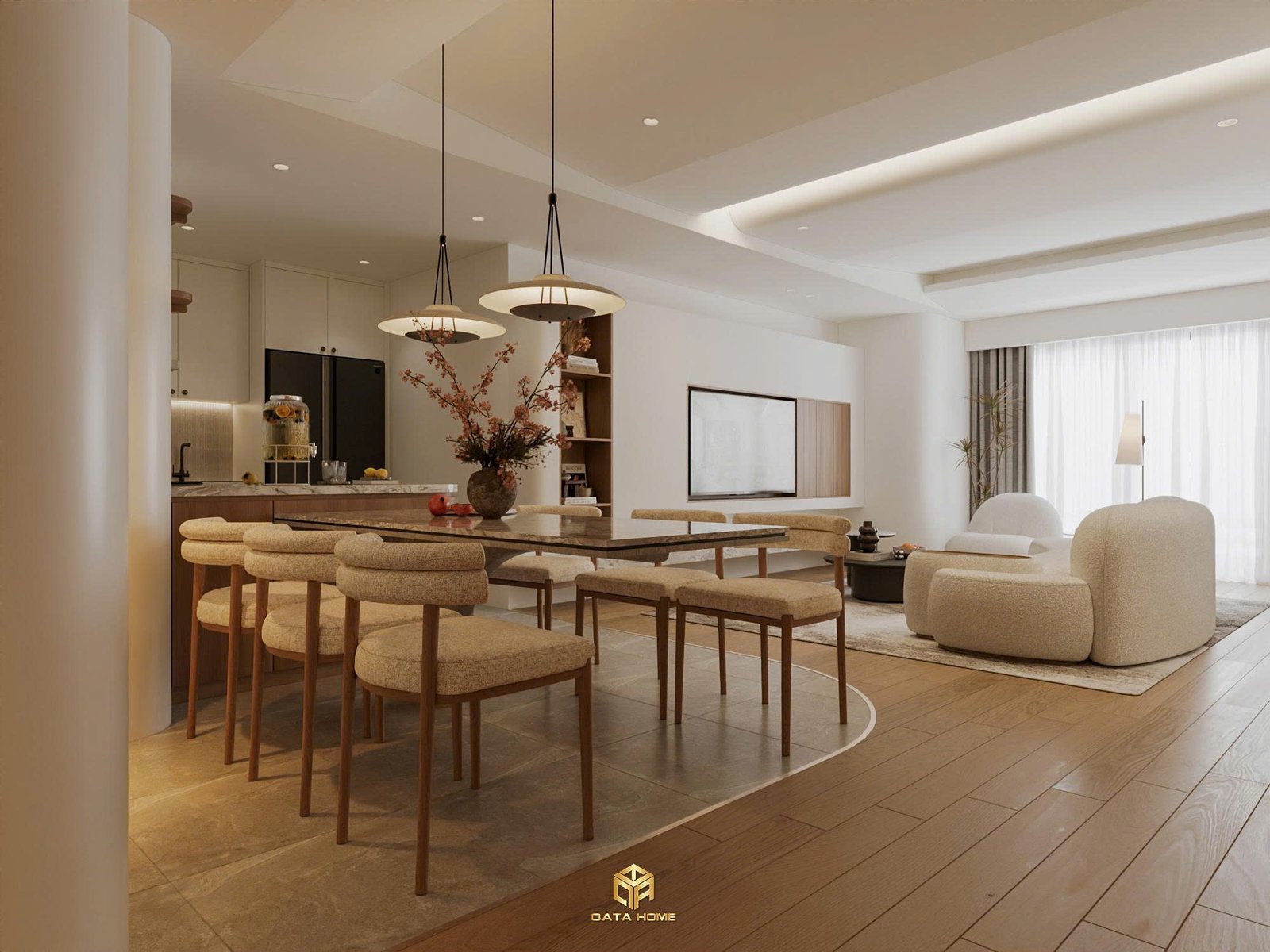 thiết kế nội thất phong cách hiện đại 