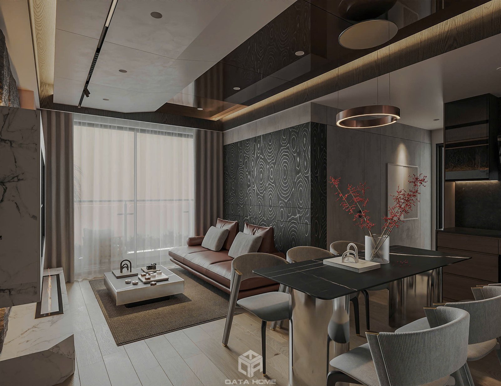 Thiết kế nội thất phòng khách hiện đại 