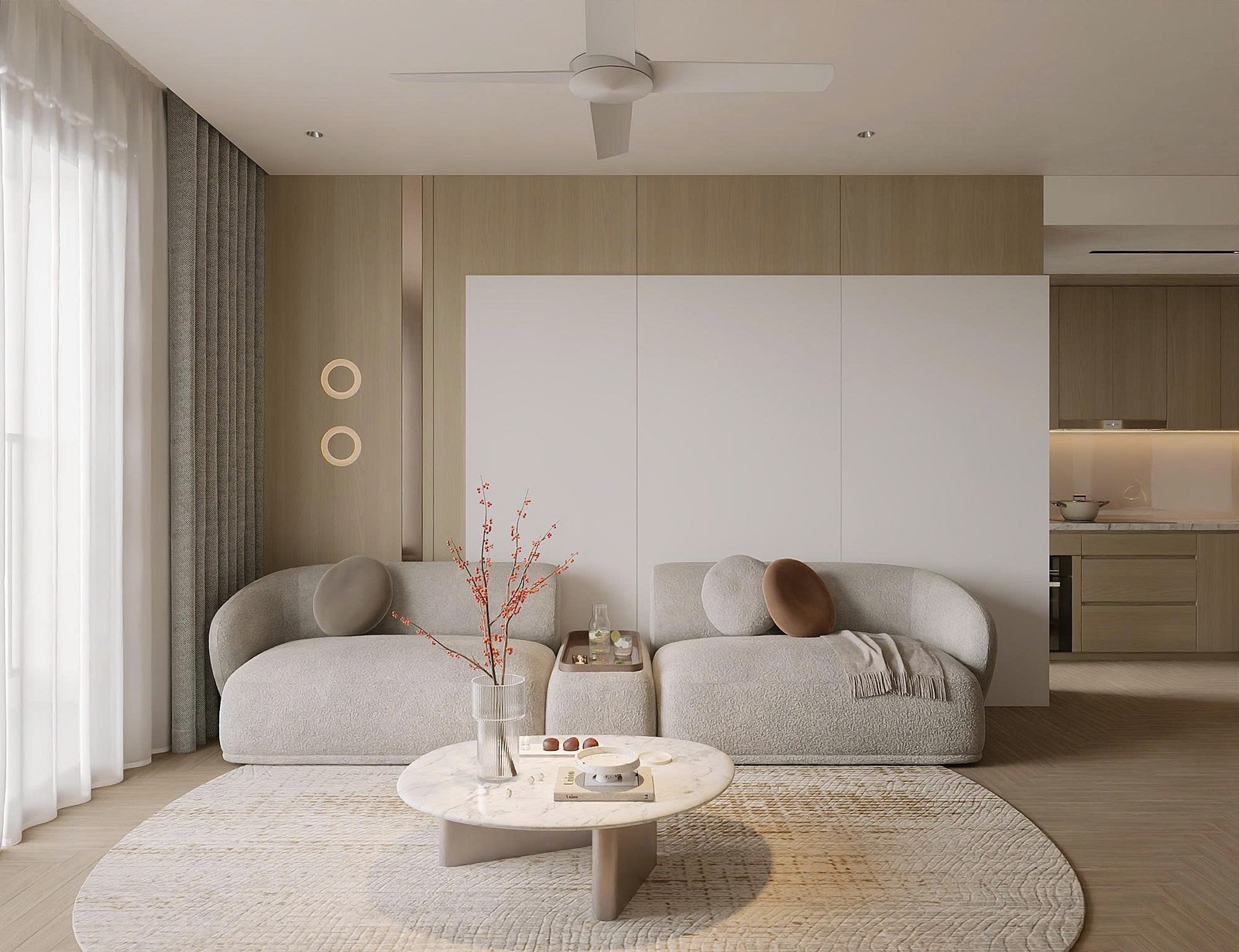 Thiết kế nội thất phòng khách phong cách hiện đại 