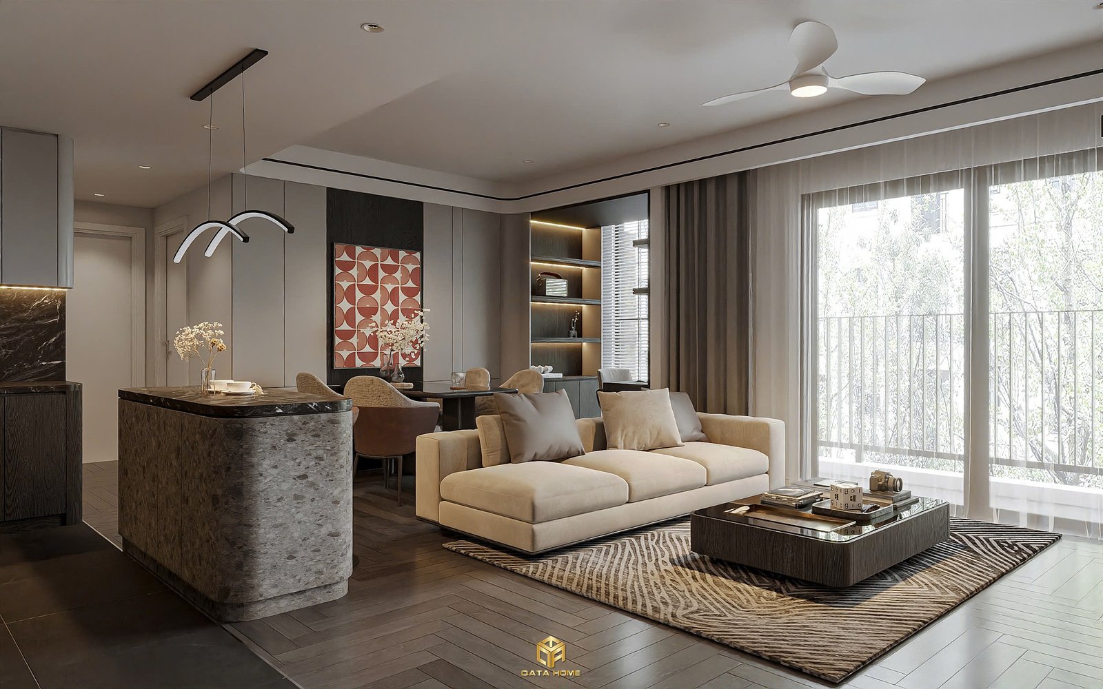 thiết kế nội thất chung cư hiện đại 