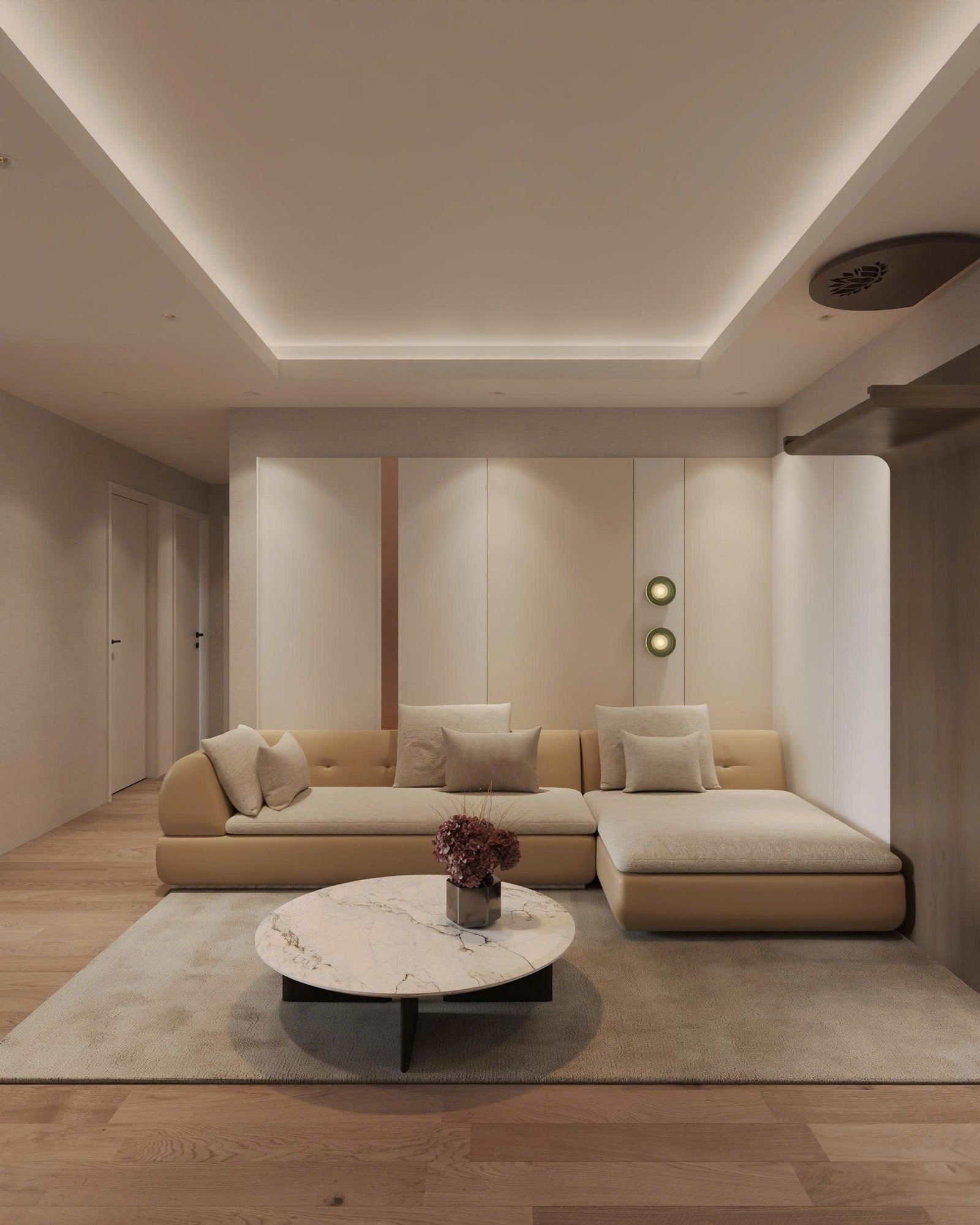 Thiết kế nội thất phòng khách căn hộ hiện đại do Qata Home thiết kế – thiết kế; nội thất; hiện đại