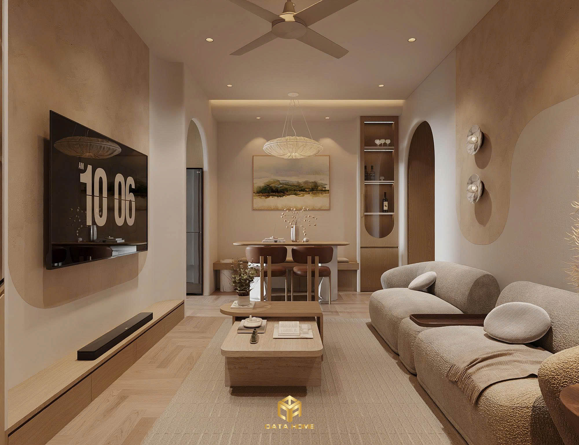 thiết kế nội thất phong cách wabi sabi 